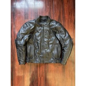 Dainese Zen Evo Leather Jacket Motorcycle Riding Black EU 52 Men Size L Preowned